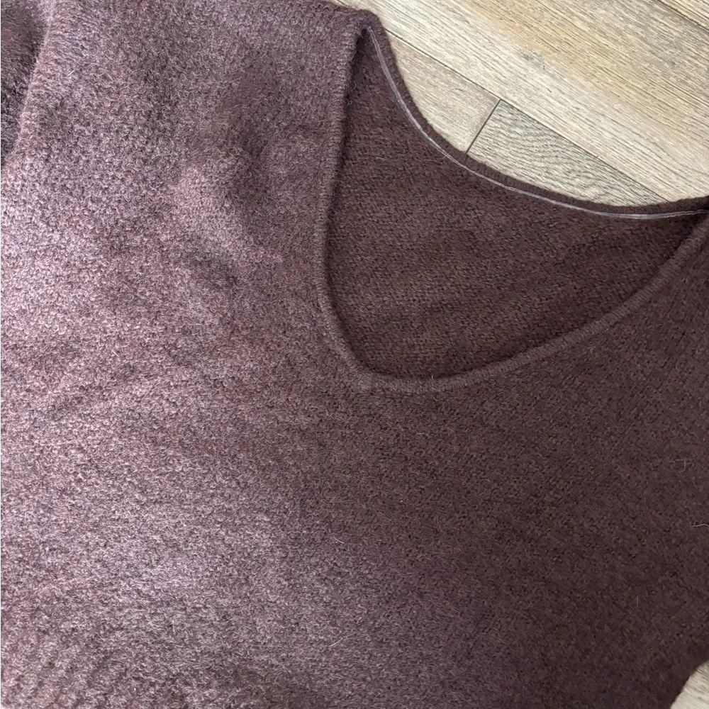 White Fox Boutique Softer Love Knit Sweater Chocolate S/M - Picture 9 of 11